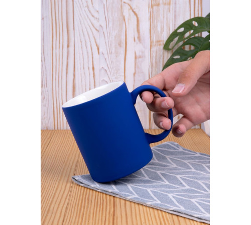 Кружка Promo Soft с покрытием софт-тач, синяя