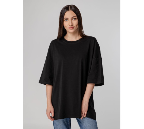 Футболка унисекс оверсайз Crosstown, черная