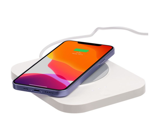 Кружка с подогревом и беспроводной зарядкой Dual Base Plus, белая