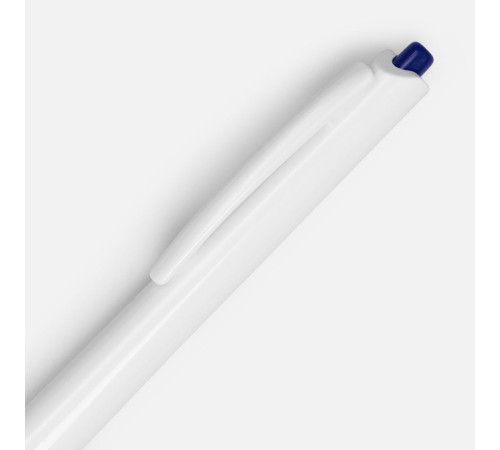 Ручка шариковая Tick, белая с синим