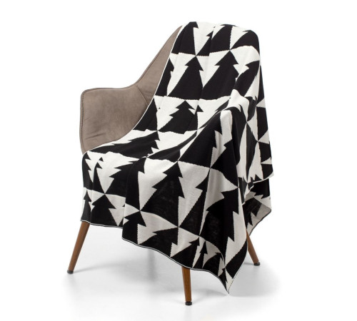 Плед «Танцующий лес», черно-белый