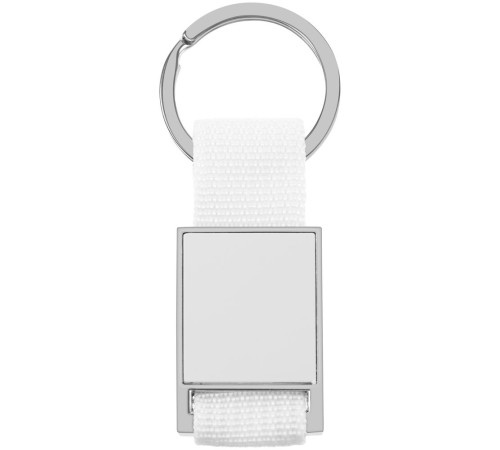 Брелок Stropp с тканевой вставкой, белый