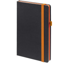 Ежедневник Ton, недатированный, черный с оранжевым