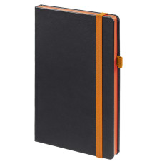Ежедневник Ton, недатированный, черный с оранжевым