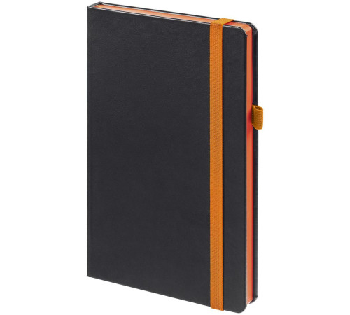 Ежедневник Ton, недатированный, черный с оранжевым