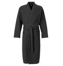 Халат вафельный Kimono, черный