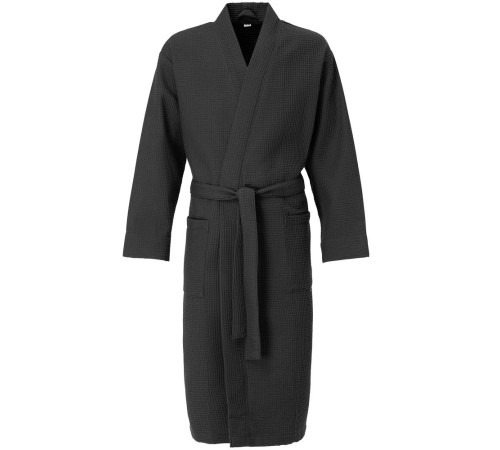 Халат вафельный Kimono, черный