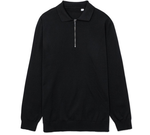 Рубашка поло мужская с длинным рукавом Terrazzo, черная