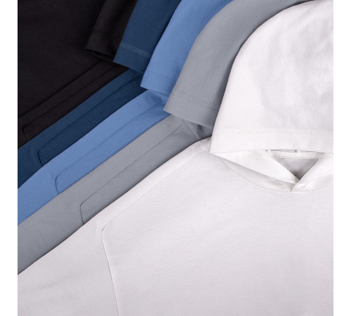 Футболка оверсайз унисекс с капюшоном Neofit, светло-серая