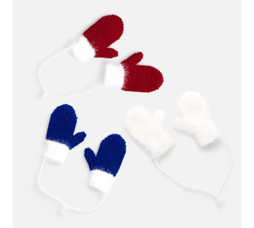 Подвеска на елку «Вьюжка», варежки, белая