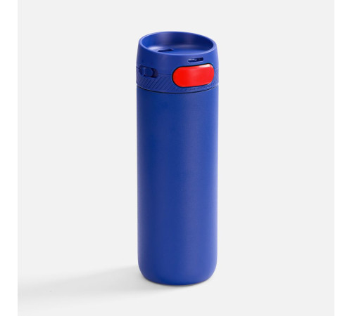 Термостакан X1 с цветной кнопкой, синий с красным