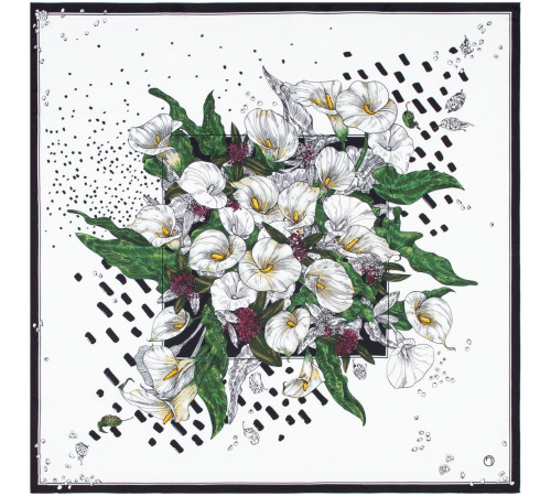 Платок шелковый Delicate, каллы