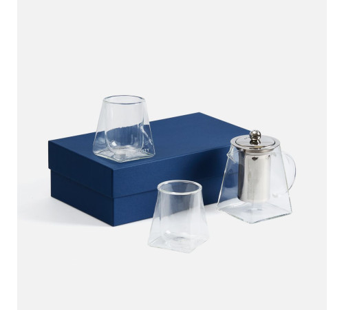 Чайный набор Quadroni в темно-синей коробке