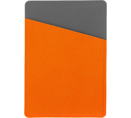 Картхолдер Dual, серо-оранжевый