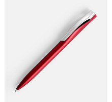 Ручка шариковая Pin Silver, красный металлик