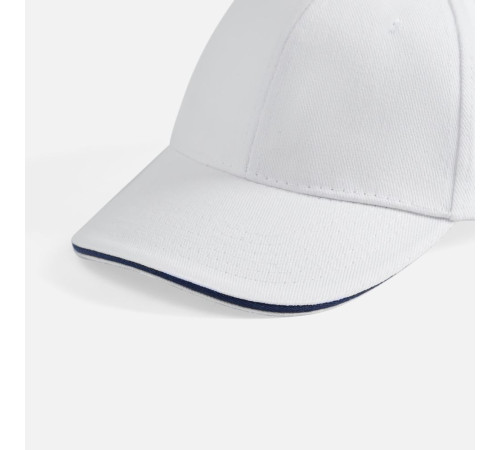 Бейсболка Buffalo, белая с темно-синим