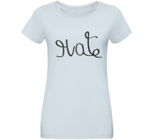 Футболка женская Hate-Love, голубая