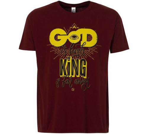 Футболка A God is High, гранатово-красная