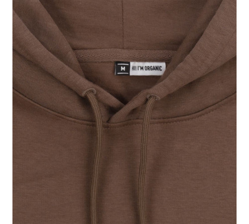 Толстовка с капюшоном унисекс BNC Inspire (Organic), коричневая (мокко)