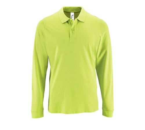 Рубашка поло мужская с длинным рукавом Perfect LSL Men, зеленое яблоко