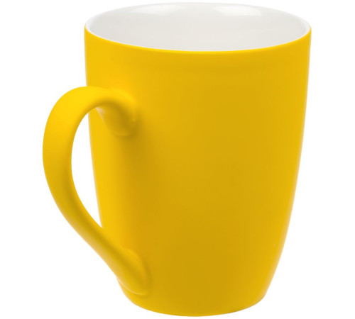 Кружка Good Morning с покрытием софт-тач, ver.2, желтая