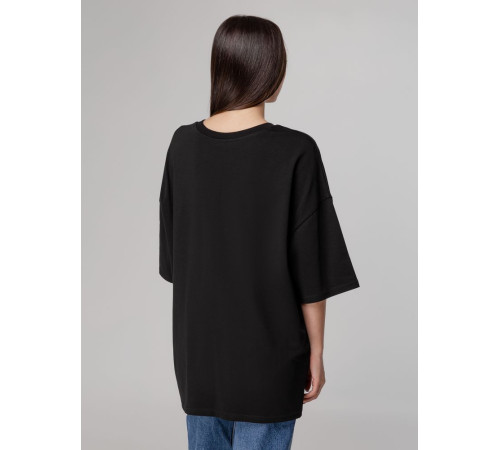 Футболка унисекс оверсайз Crosstown, черная