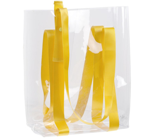 Шопер Clear Fest, прозрачный с желтыми ручками