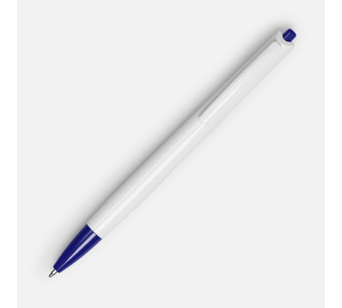 Ручка шариковая Tick, белая с синим
