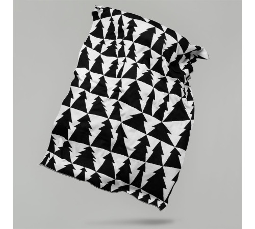 Плед «Танцующий лес», черно-белый