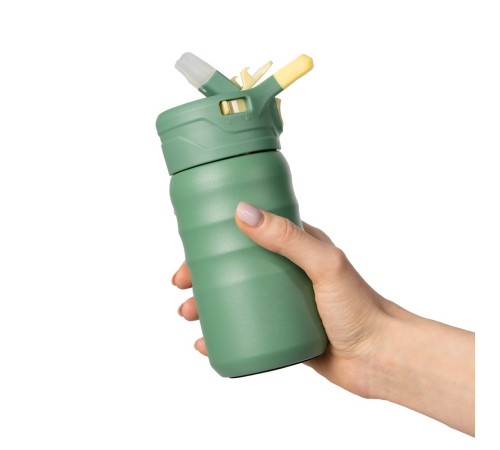 Термобутылка Fujisan 2.0 без логотипа, зеленая