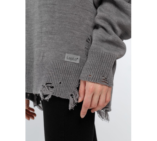 Джемпер оверсайз унисекс Grunge в сумке, серый