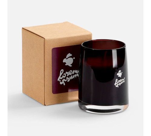 Ароматическая свеча Fragnola, грейпфрут и ветивер, бордовая