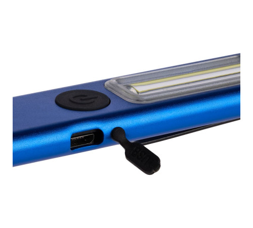 Фонарик-факел аккумуляторный Wallis с магнитом, синий