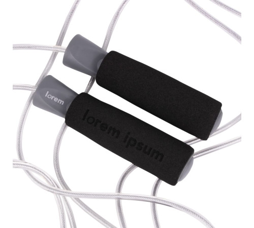 Скакалка скоростная Arriba, черная с серым