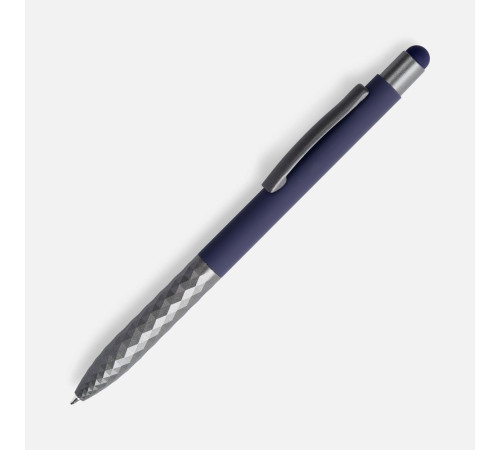 Ручка шариковая Digit Soft Touch со стилусом, синяя