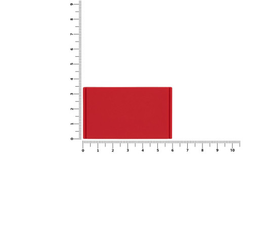 Лейбл из ПВХ Dzeta, M, красный