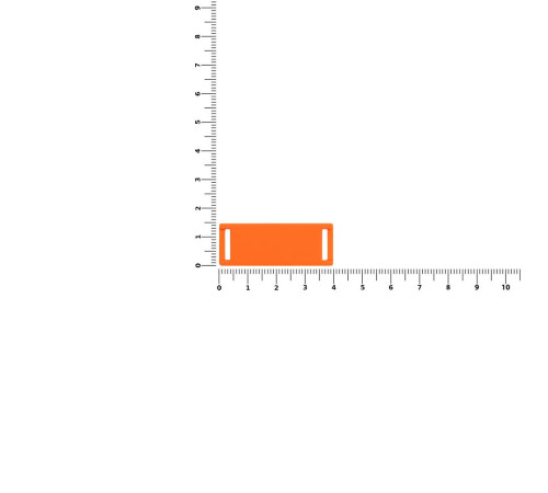 Лейбл из ПВХ Kova, оранжевый неон