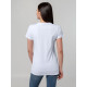 Футболка женская T-bolka Stretch Lady, белая (холодный оттенок)