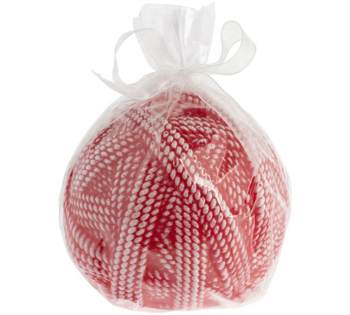 Свеча Kniteam, клубок, красный