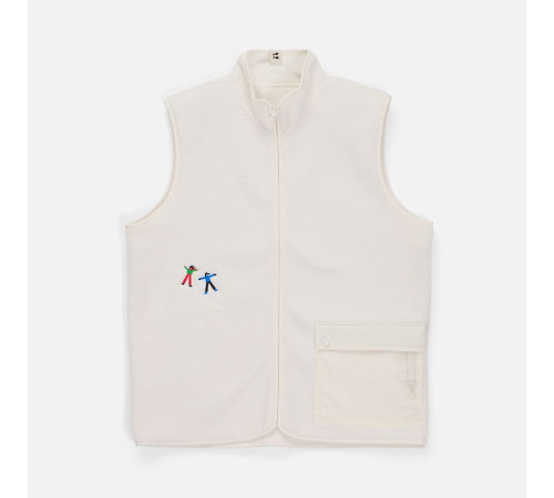 Жилет унисекс Oblako, молочно-белый