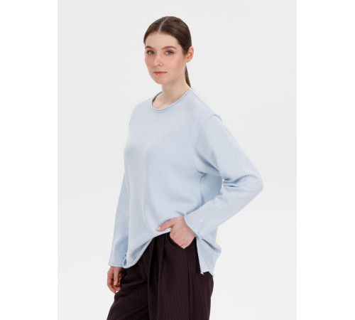 Лонгслив унисекс Siluetti Fuori, светло-голубой