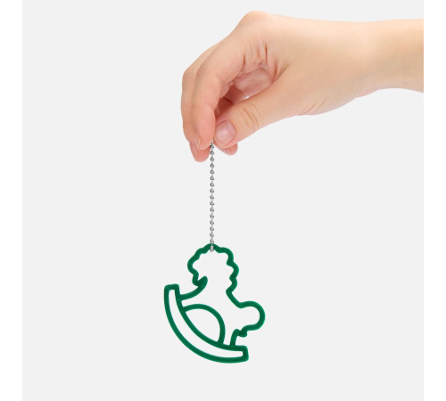 Подвеска «Лошадка-качалка», 3D-печать, зеленая