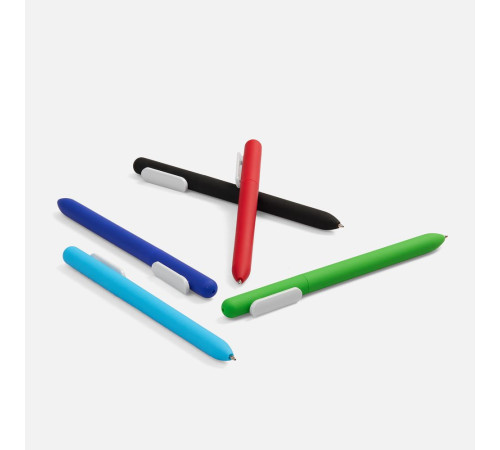 Ручка шариковая Swiper Soft Touch, зеленая с белым