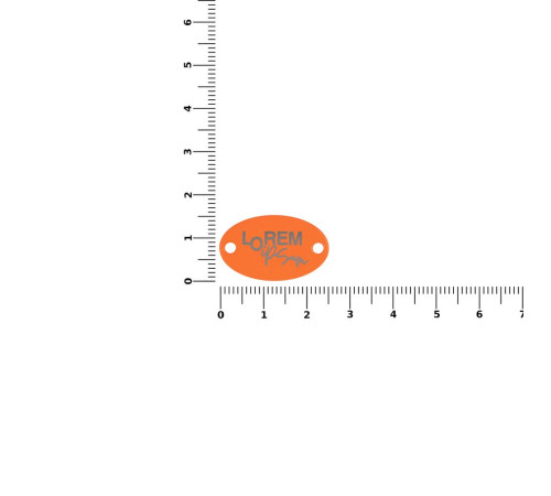 Шильдик металлический Alfa Oval, оранжевый неон