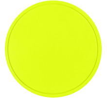 Лейбл из ПВХ Dzeta Round, L, желтый неон