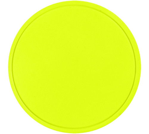 Лейбл из ПВХ Dzeta Round, L, желтый неон