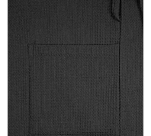 Халат вафельный Kimono, черный