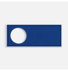 Лейбл из ПВХ с вырубкой «Круг», синий