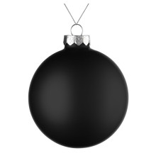 Елочный шар Finery Matt, 10 см, матовый черный
