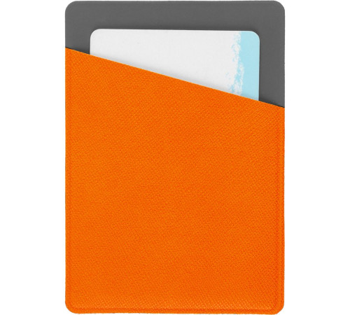Картхолдер Dual, серо-оранжевый